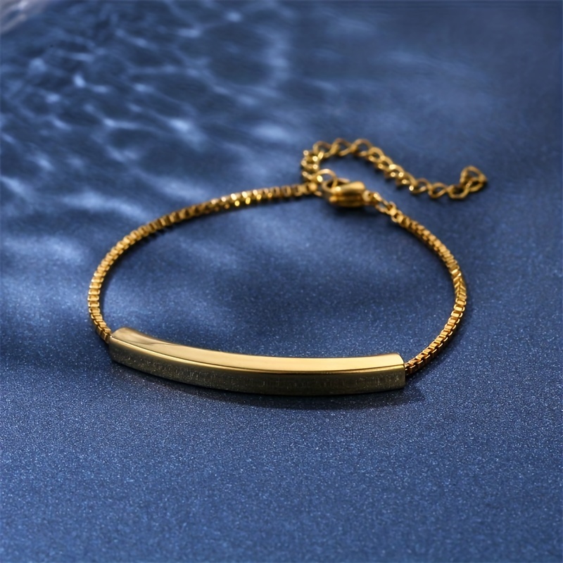 Custom Engraved Stainless Steel Couple Bracelet